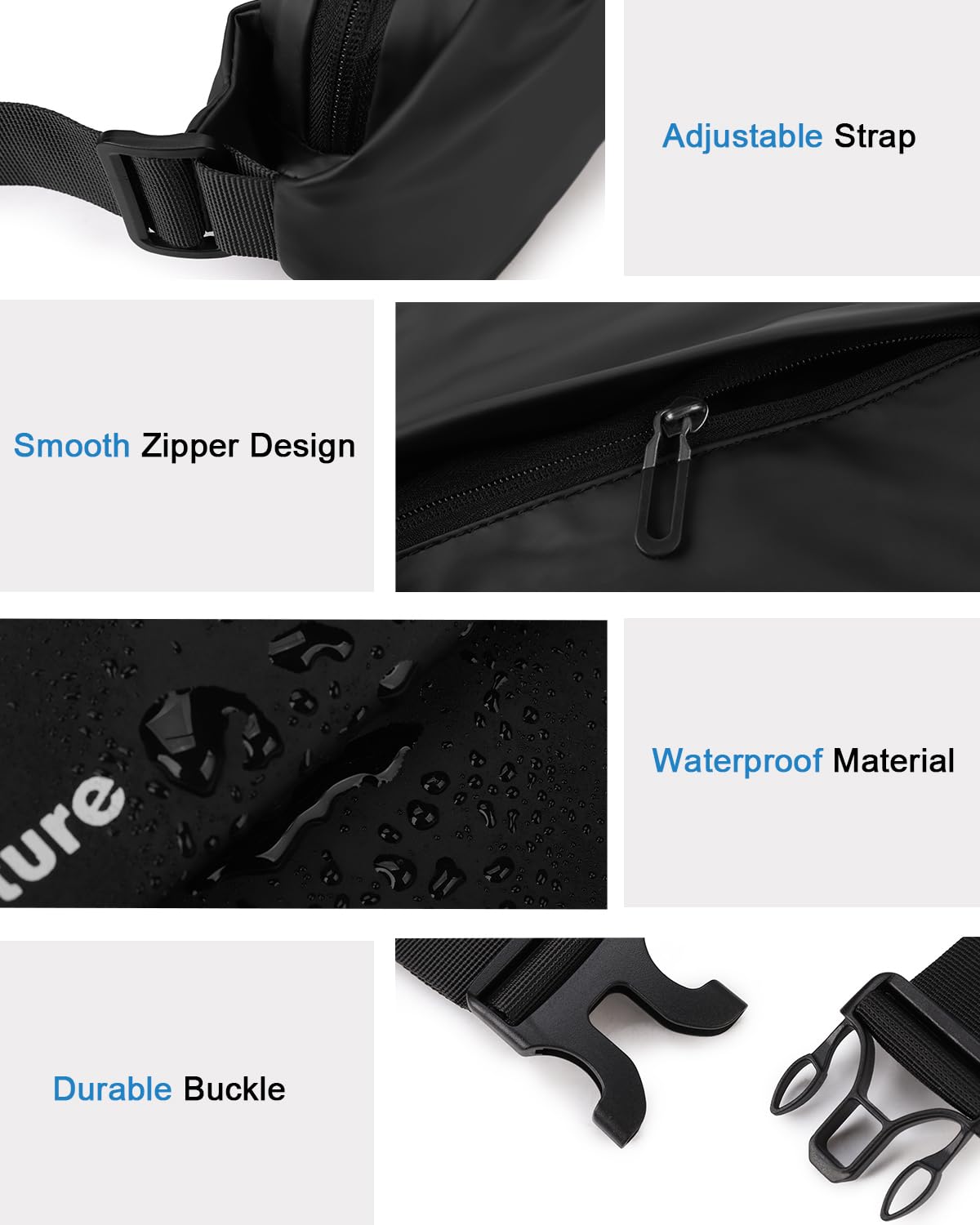 Waterproof Anti-Theft Fanny Pack for Men & Women - Crossbody Sling Bag with Multiple Pockets for Travel, Gym, Hiking & Cycling | Perfect for Outdoor Adventures, Workouts & Daily Commute