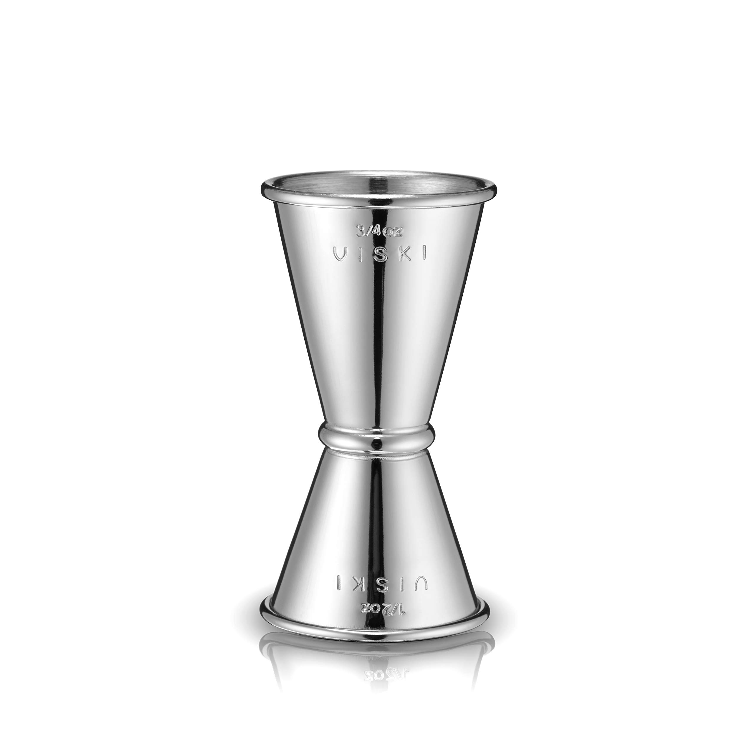 Premium Japanese Style Double Jigger for Cocktails - Stainless Steel Bartender Measuring Tool (1-Piece Set) - Perfect for Home Bars, Mixology & Professional Cocktail Making