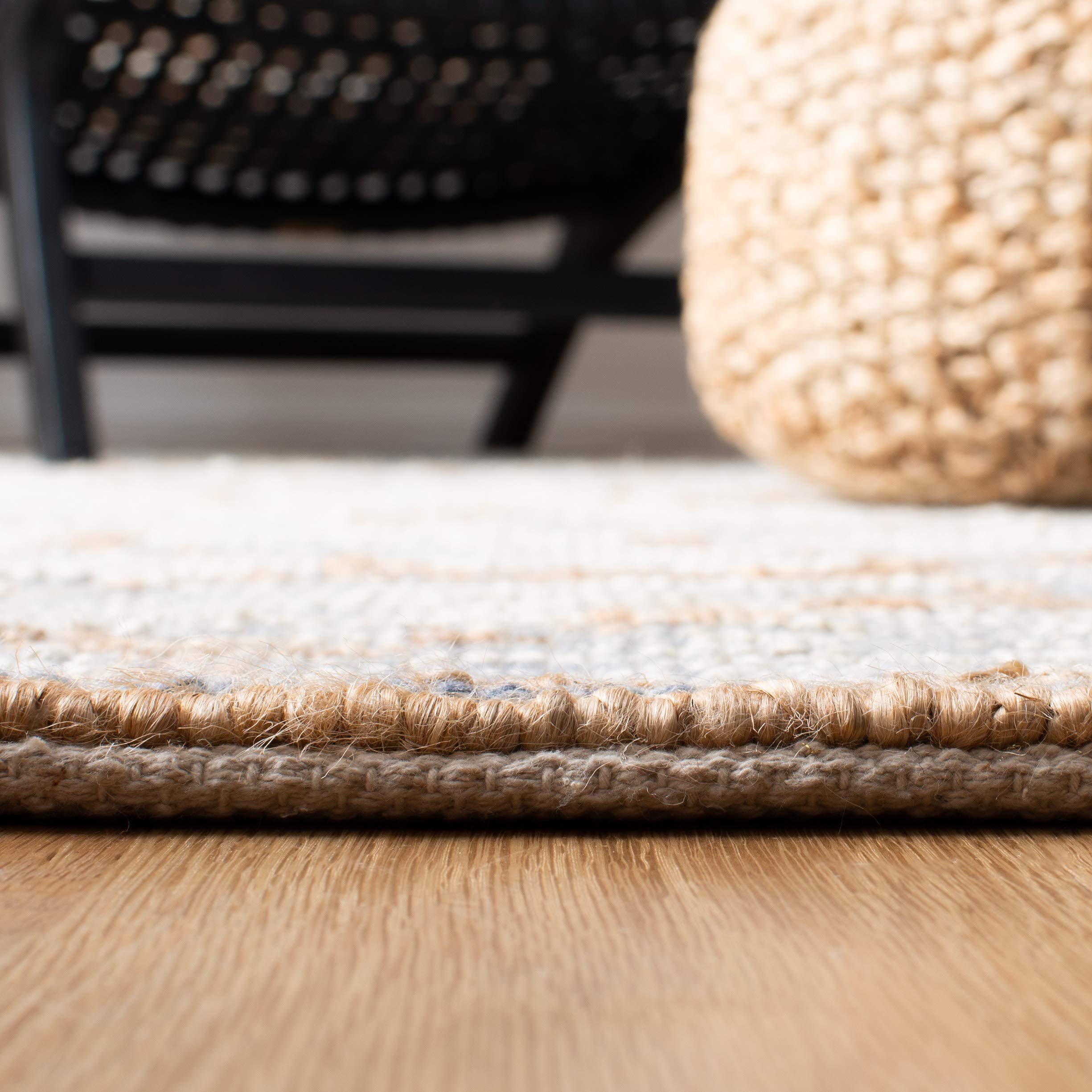 SAFAVIEH Natural Fiber Collection Handmade Woven Wool & Jute Area Rug - 8' x 10', Sage Green (NF218B) - Durable Floor Covering for High Traffic Living Room, Bedroom, Office & Entryway