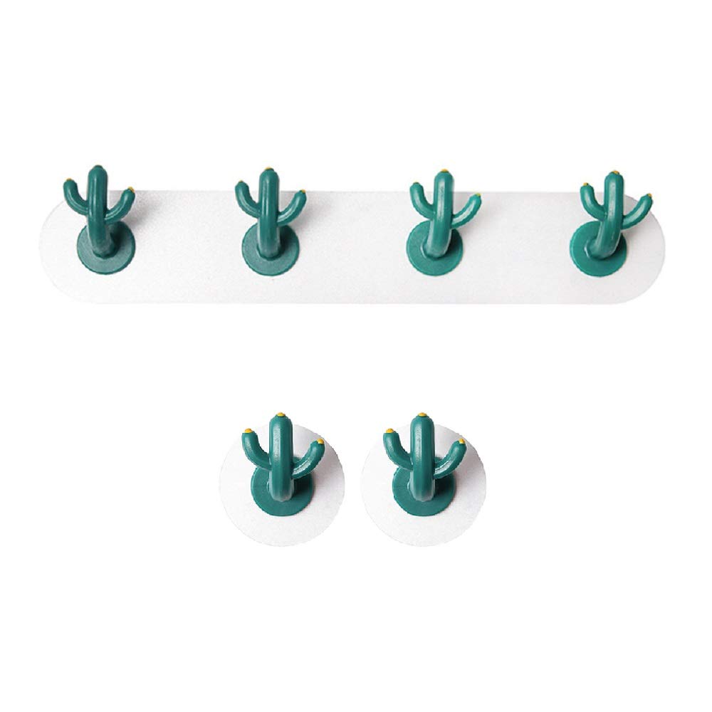 Modern Cactus Wall Hooks - Decorative Wall Mounted Coat Rack for Entryway & Bathroom - Holds Coats, Hats, Scarves, Purses & Towels - Space Saving Home Decor for Bedroom, Hallway & Bathroom Organization