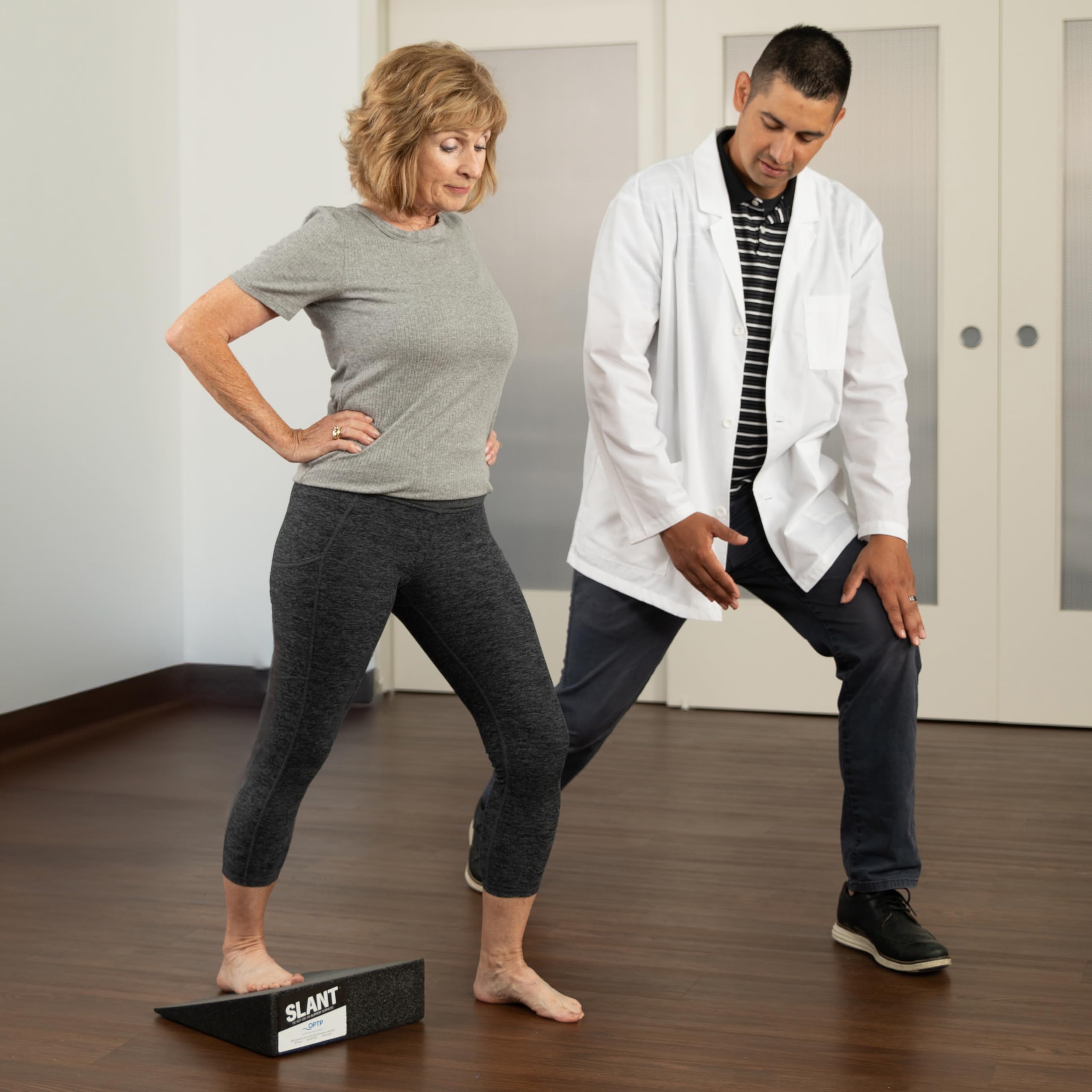 OPTP Slant Board Pair - Foam Wedge Incline Boards for Calf & Ankle Stretching - Physical Therapy Equipment for Achilles Tendonitis, Plantar Fasciitis & Shin Splints - Perfect for Home Workouts, Yoga & Rehabilitation Exercises