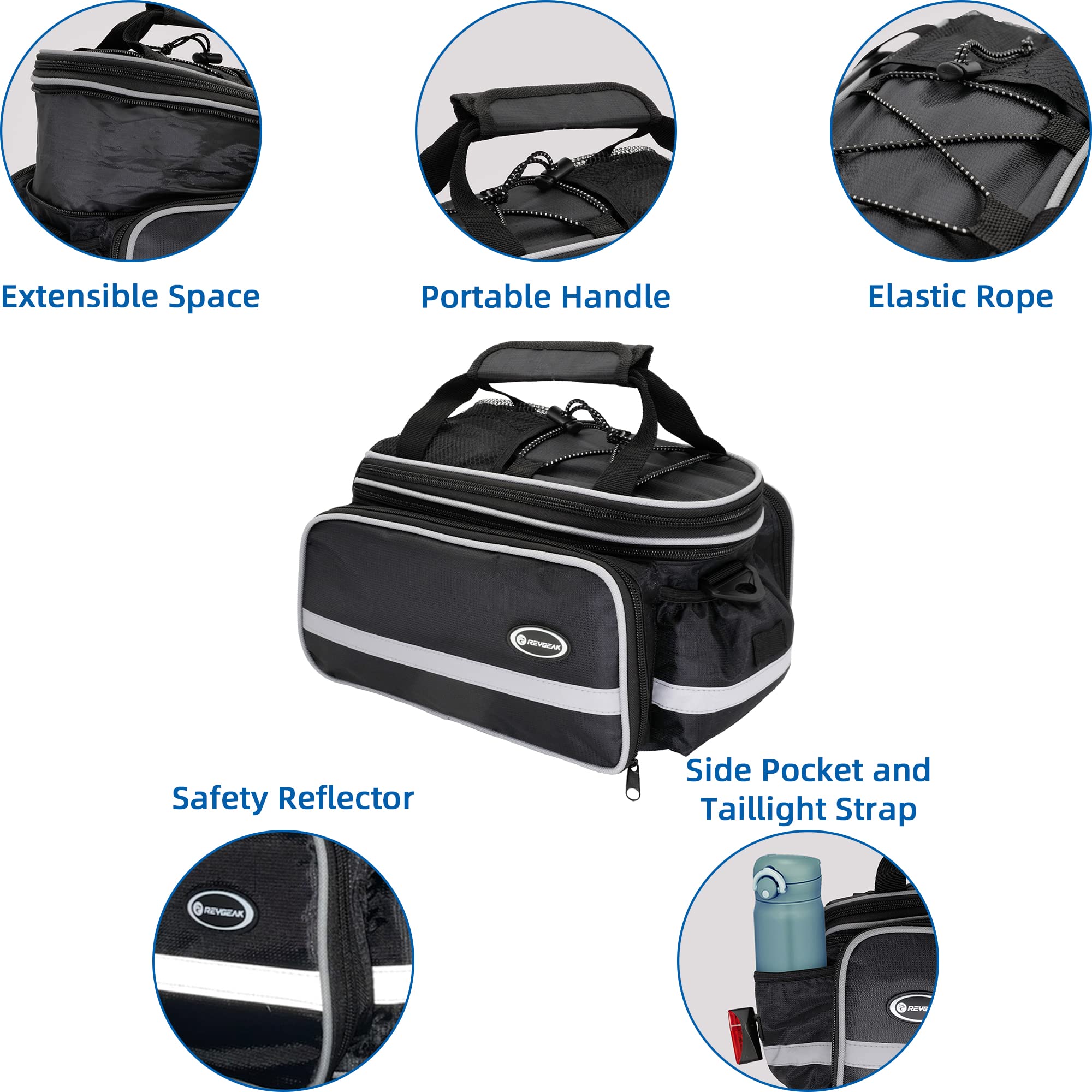 25L Waterproof Bike Rack Bag - Large Capacity Expandable Bicycle Pannier with Shoulder Strap & Rain Cover | Durable Polyester Saddle Trunk for Commuting, Touring & Outdoor Adventures
