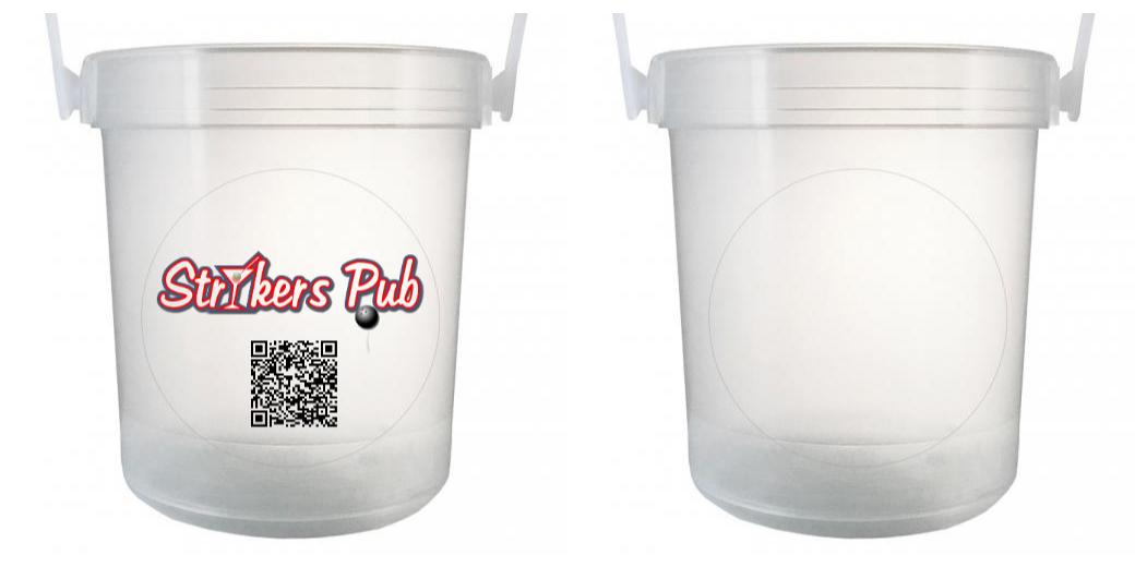 32 oz Plastic Rum Buckets with Custom Sticker - Bulk Party Cups for Cocktails, Margaritas & Beer - Perfect for Beach Parties, Tailgating & Summer Events