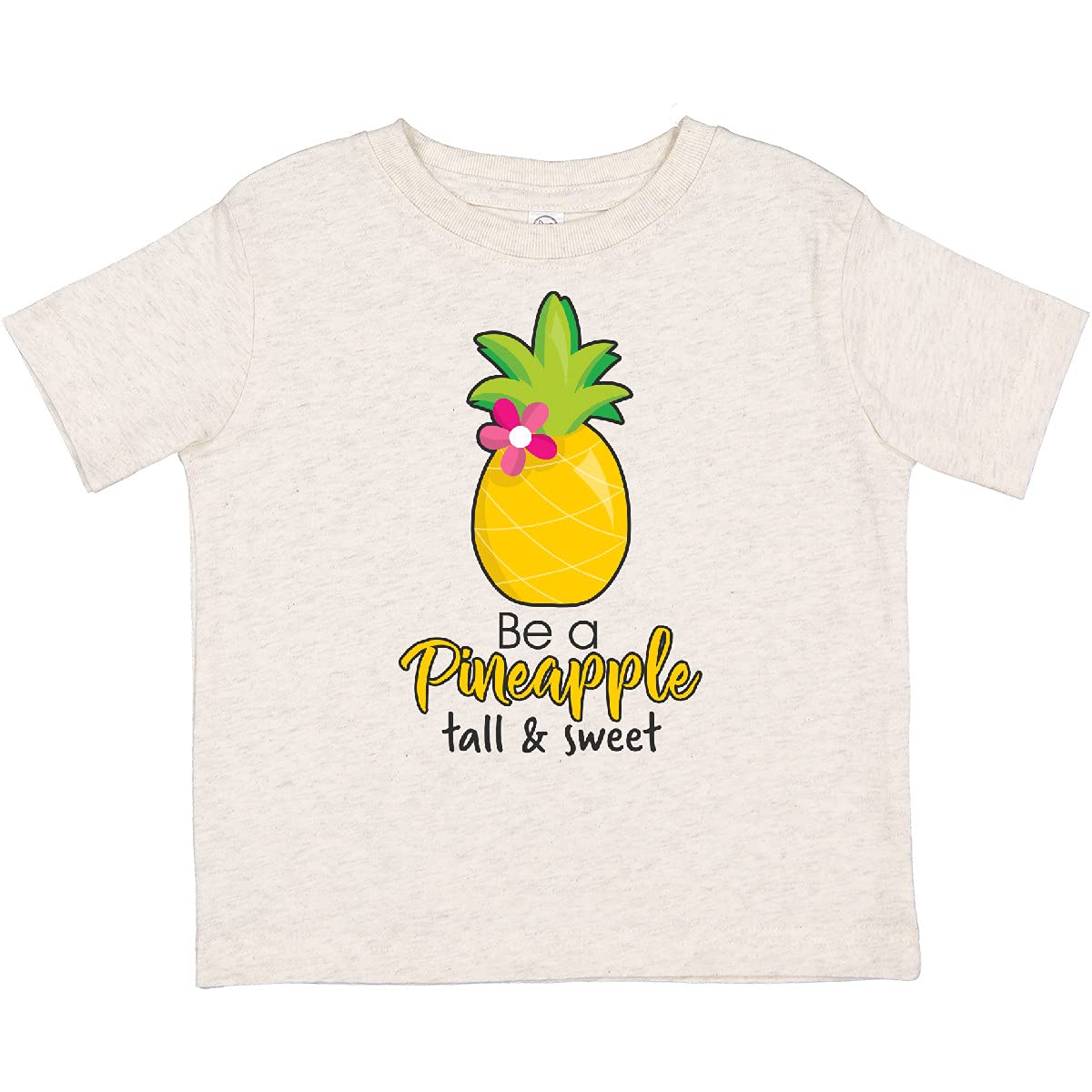 Inktastic Be a Pineapple Tall and Sweet with Flower Toddler T-Shirt | Cute Summer Outfit for Girls | Playdate & Birthday Party Apparel