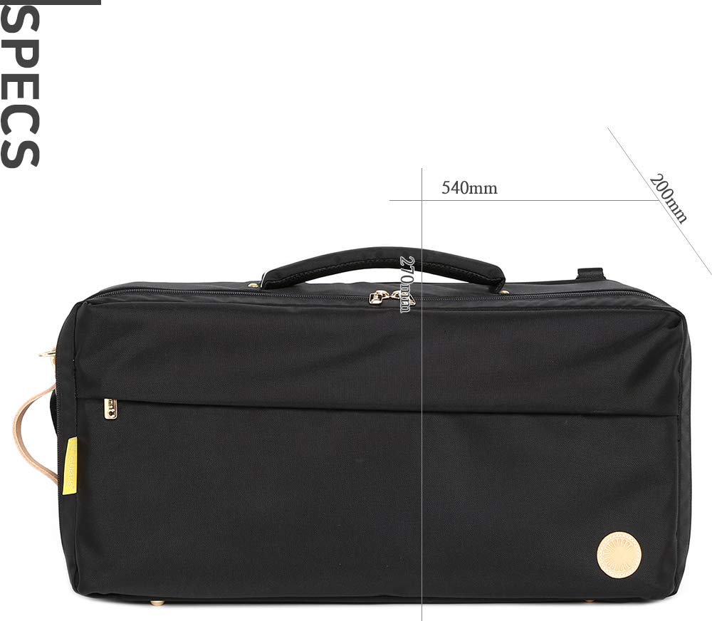 CURTIS Trumpet Double/Triple Multi Bag T4T - Durable Black Instrument Case for Trumpets, Flugelhorns & Cornets - Perfect for Musicians, Band Practice & Travel Accessories