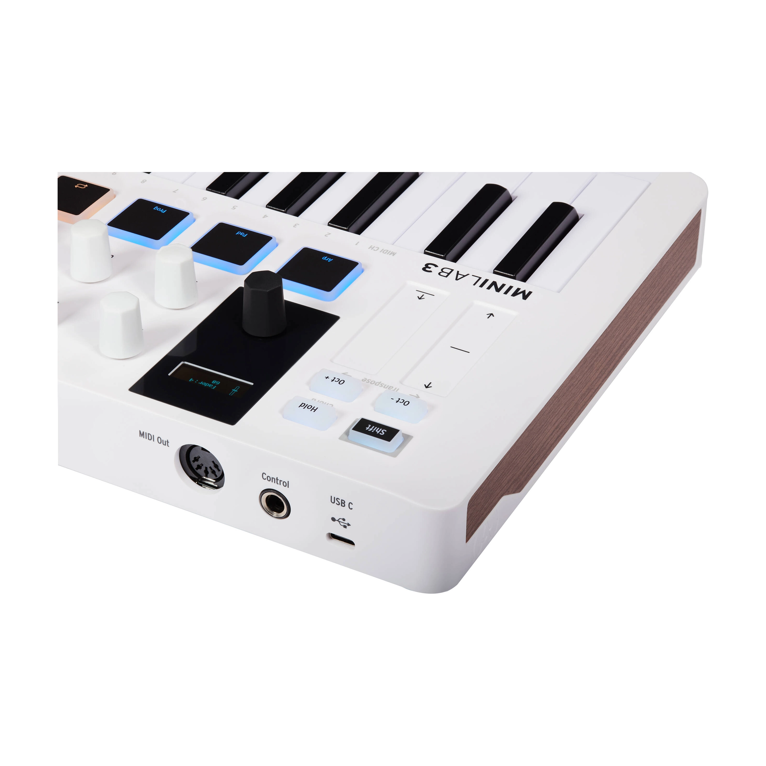 Arturia MiniLab 3 Compact 25-Key MIDI Keyboard Controller with 16 Pads - White | Perfect for Music Production, Beat Making & Live Performances