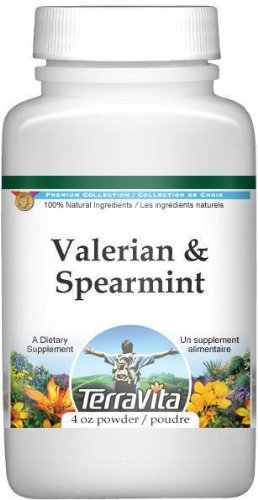 Terravita Valerian and Spearmint Powder for Sleep Support & Relaxation - 4 oz Natural Herbal Supplement (ZIN: 513463) - Perfect for Stress Relief, Insomnia, and Nighttime Calm