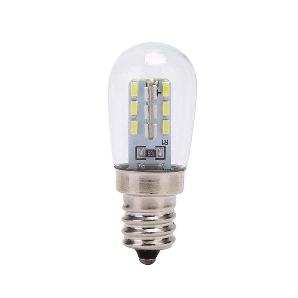E12 LED Light Bulb 220V - High Brightness Warm White Glass Shade Bulb for Sewing Machine, Refrigerator, Chandelier & Home Decor Lighting