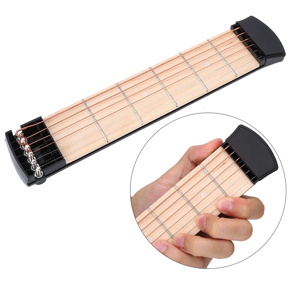 Portable Left-Handed Guitar Practice Neck - Lightweight Pocket-Sized Fretboard Trainer for Beginners & Musicians | Perfect for Travel, Home Practice & On-the-Go Chord Training