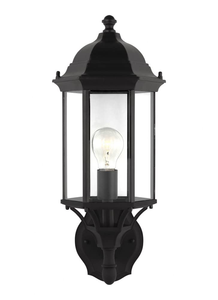 1 Light Medium Outdoor Wall Lantern with Antique Bronze Finish - Traditional Incandescent Outdoor Lighting Fixture - Perfect for Porch, Patio, Garden and Entryway Lighting