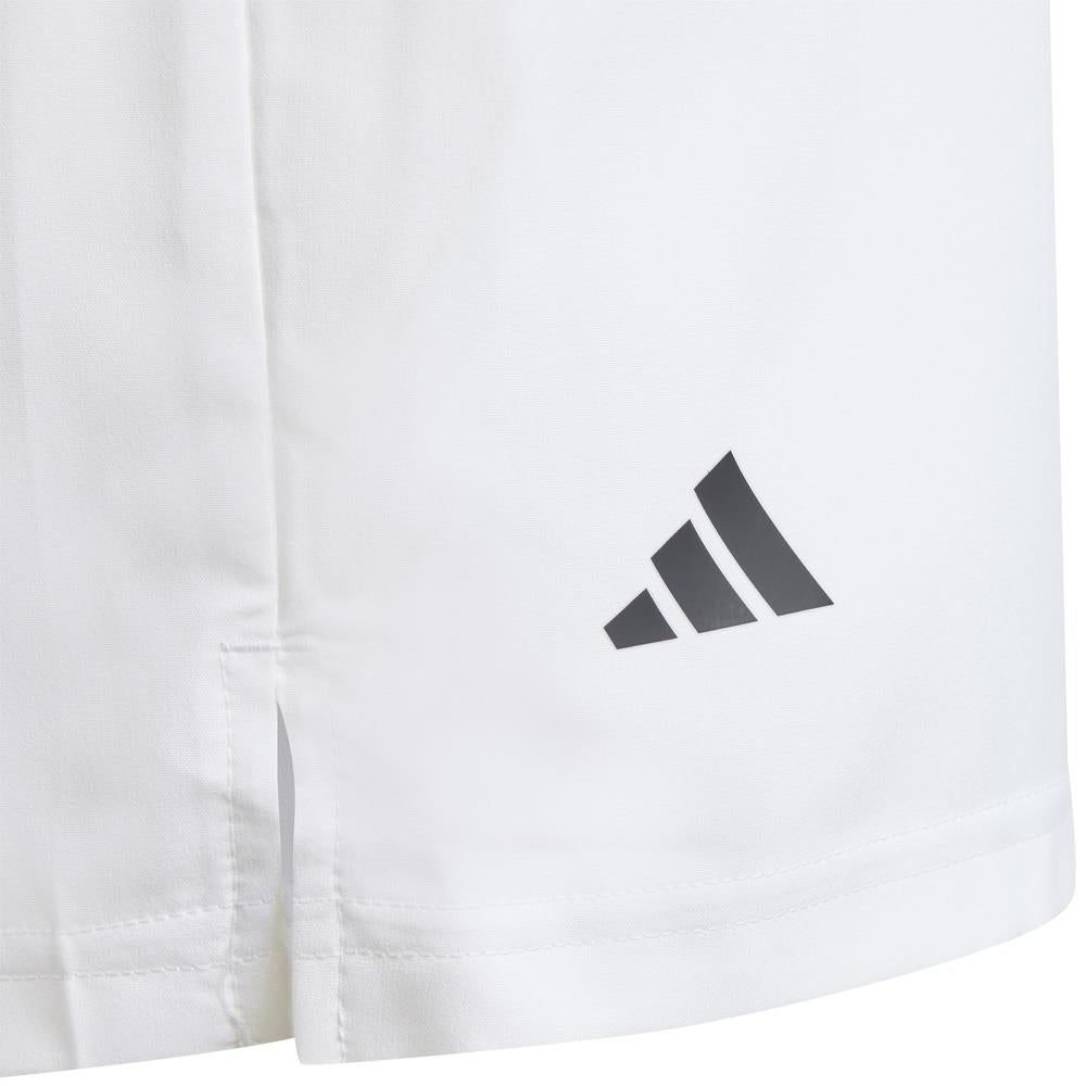 Adidas Junior Club 3 Stripe Shorts for Boys & Girls - White Athletic Running Shorts for Kids Sports & Casual Wear