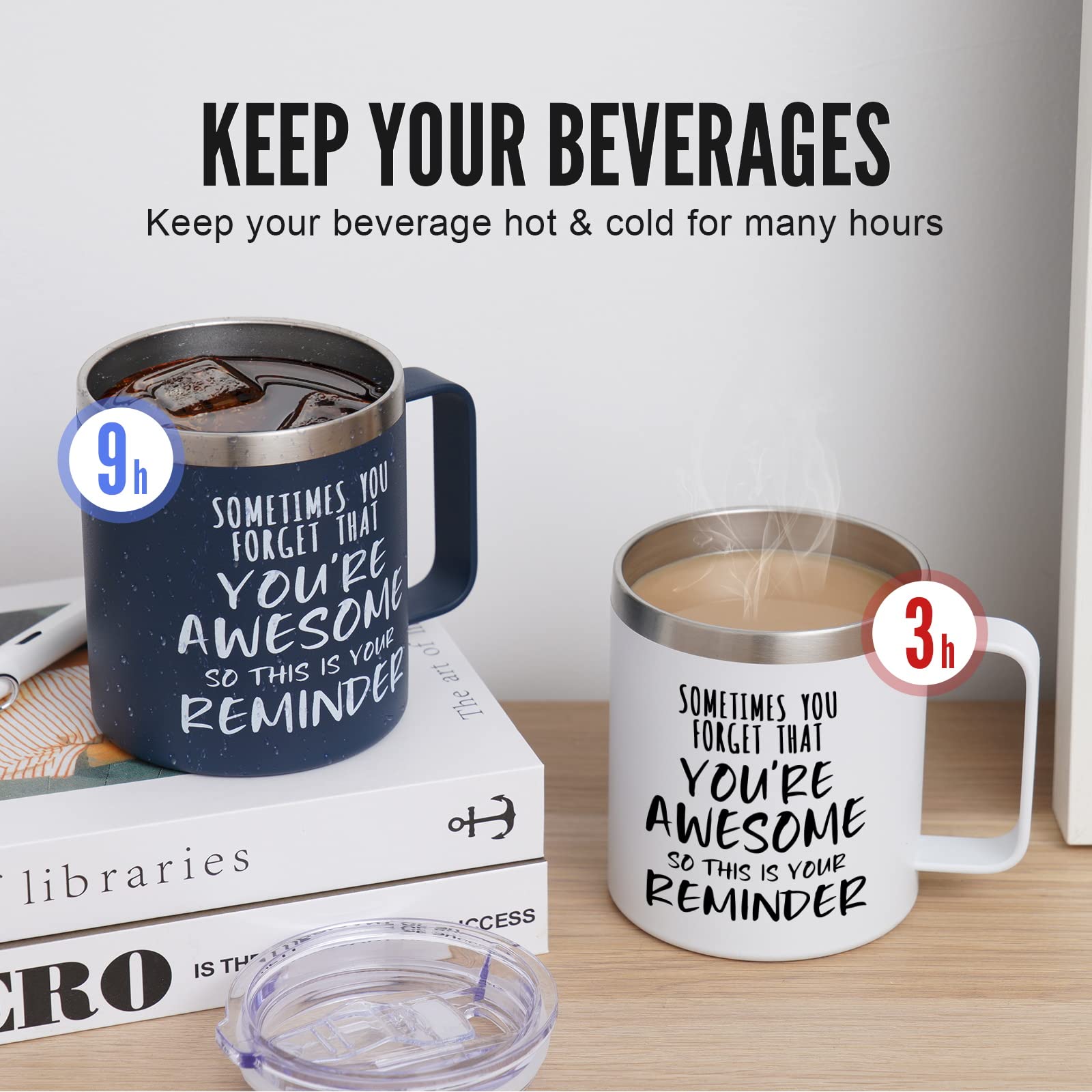 NOWWISH Inspirational Gifts for Women - Thoughtful Thank You, Appreciation & Birthday Gifts for Coworker, Teacher, Mom, Wife, Sister - Perfect for Office, Home Decor & Special Occasions - White
