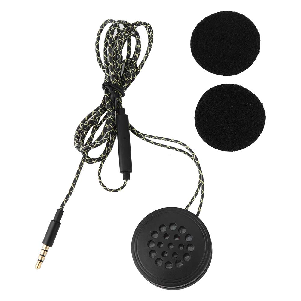 3.5mm Motorcycle Bluetooth Headset Speakers with Hands-Free Calling, Velcro Helmet Mount, Flat Design for Racing & Commuting, Ideal for Motorcycle Helmets