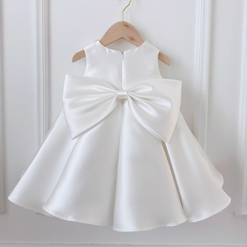 Elegant White First Communion Dress for Baby Girls - Christening Gown for Toddlers - Perfect for Baptism, Church Ceremonies & Special Occasions