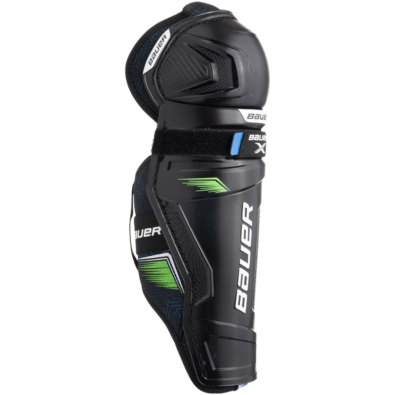 Bauer X Junior Shin Guards - Youth Hockey Leg Protection for Ice Skating & Training - Perfect for Games, Practice, and Safety Gear