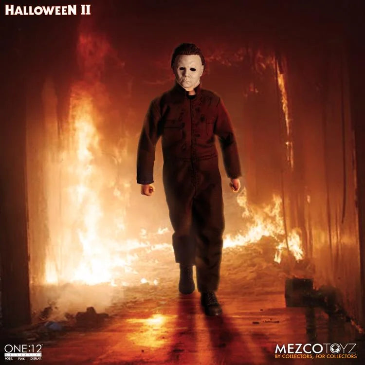 Halloween II One:12 Collective Michael Myers Action Figure - Premium Collectible for Horror Fans & Movie Enthusiasts - Perfect for Display, Cosplay, and Halloween Decorations