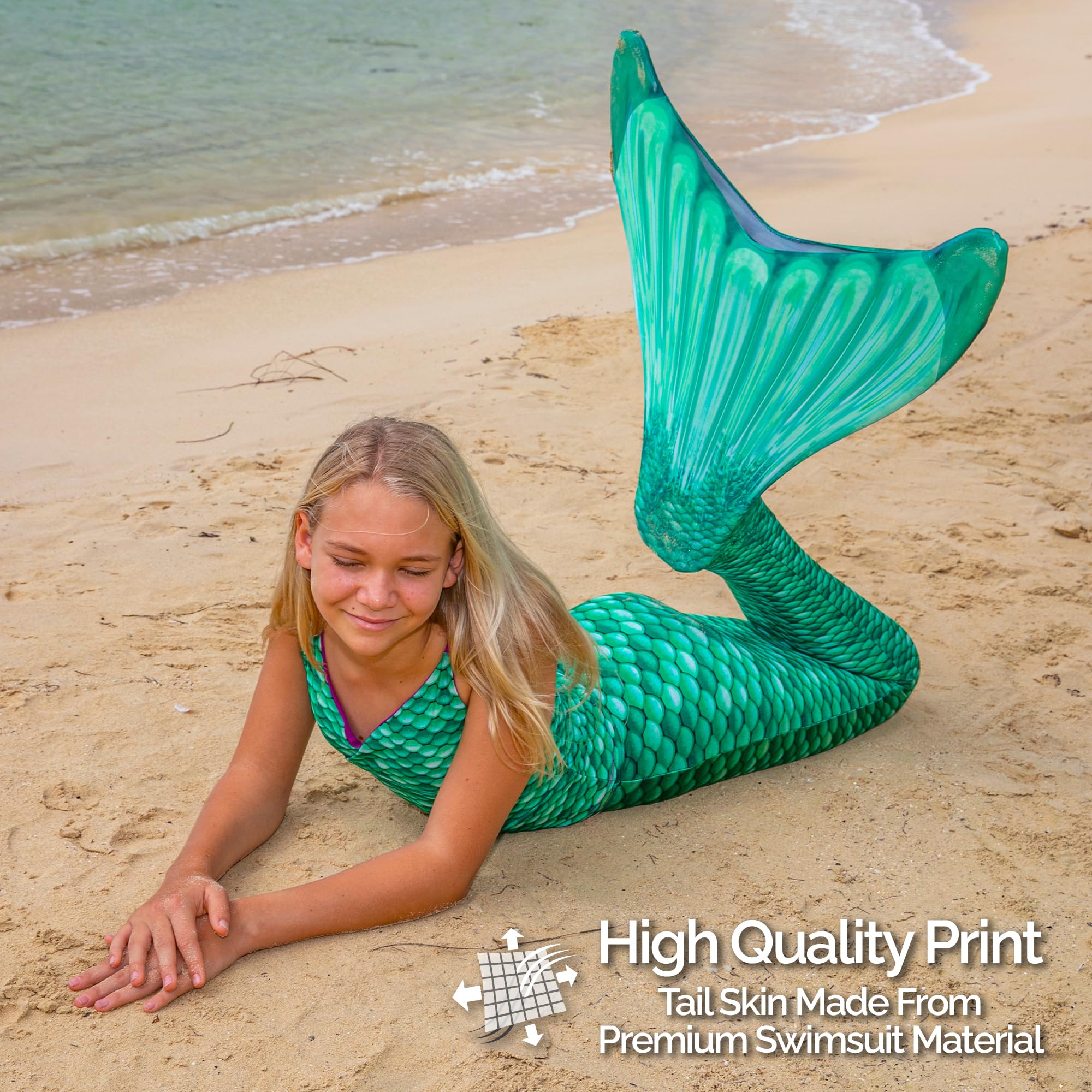 Fin Fun Mermaidens - Premium Mermaid Tails for Swimming | Women, Teens & Adults | Includes Monofin | Perfect for Pool Parties, Underwater Photography & Mermaid Performances
