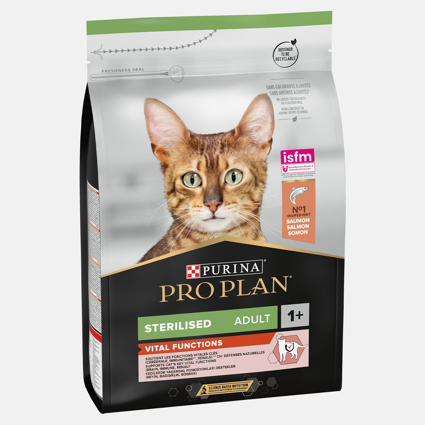 PRO PLAN Sterilized Vital Functions Adult Cat Dry Food with Salmon 3KG - High Protein Nutrition for Neutered Cats - Perfect for Indoor Cats & Weight Management