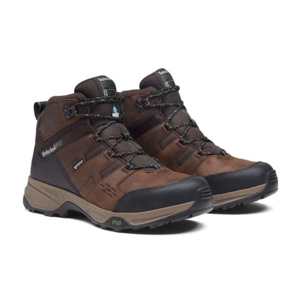 Timberland PRO Switchback LT Men's Waterproof Steel Toe Work Boots - Brown TB0A61T7214 | Durable Safety Shoes for Construction, Warehouse & Outdoor Work