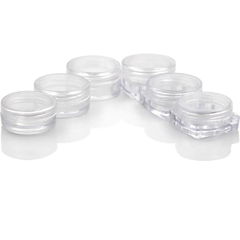 MagiDeal 50-Piece 2g Small Glass Pot Jars with Lids - Perfect for Spices, Herbs, Cosmetics & DIY Crafts Storage (2 Gram Mini Containers)