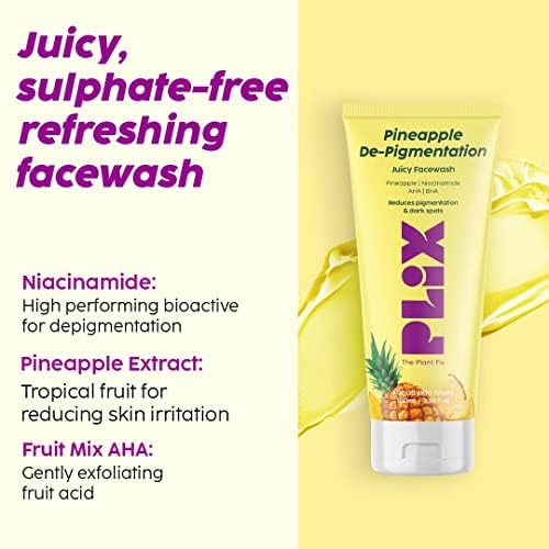 Prime Craft THE PLANT FIX 3% Tranexamic Acid Brightening Serum (30ml) & Pineapple Foaming Cleanser (100ml) - Dark Spot Corrector, Even Skin Tone, Hyperpigmentation Treatment | For Glowing Complexion, Daily Skincare Routine, Morning & Night Use