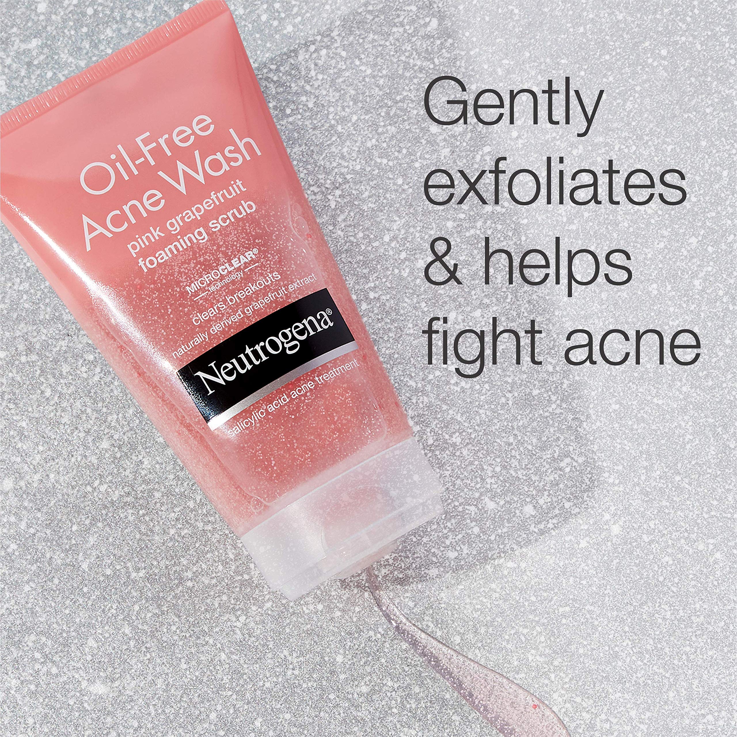 Neutrogena Oil-Free Pink Grapefruit Acne Face Wash 6.7 fl oz (3-Pack) & Body Clear Acne Treatment Body Wash 8.5 fl oz (3-Pack) - Gentle Daily Cleanser for Face & Body, Helps Prevent Breakouts - Perfect for Acne-Prone Skin & Teen Skincare Routine