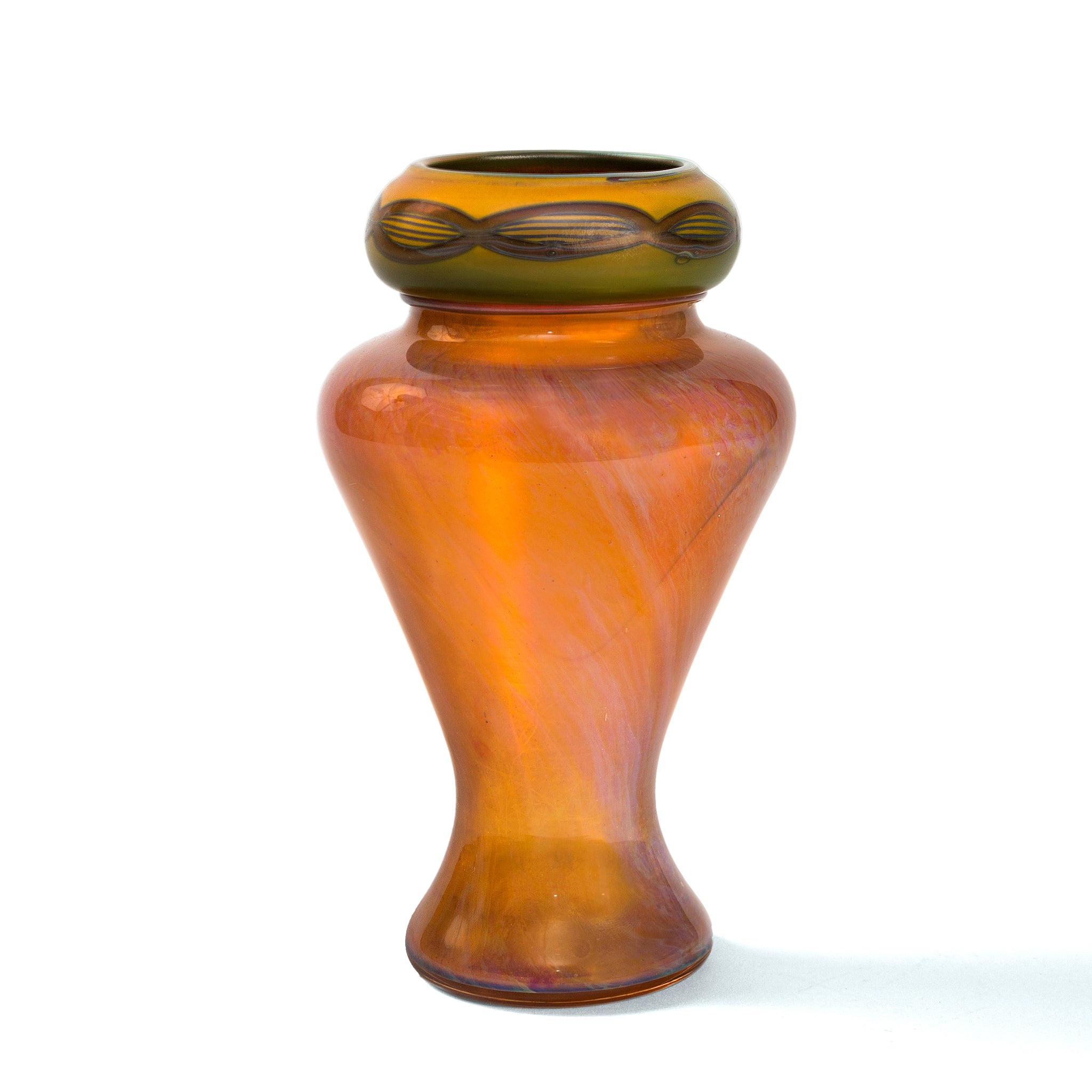 Tiffany Studios New York Tell el Amarna Favrile Glass Vase - Handcrafted Art Deco Home Decor for Living Room, Office & Luxury Gifts