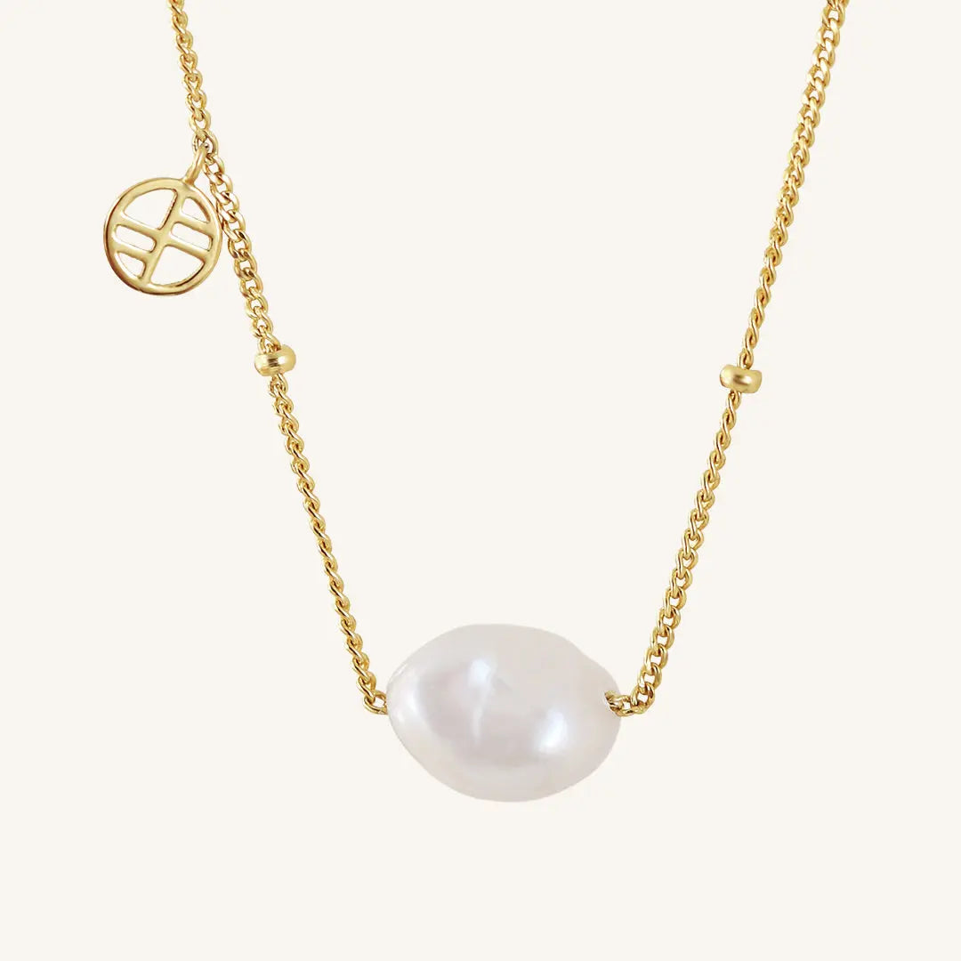 Elegant Dove Pearl Necklace for Women - 18K Gold Plated Freshwater Pearl Pendant - Perfect for Weddings, Anniversaries & Special Occasions