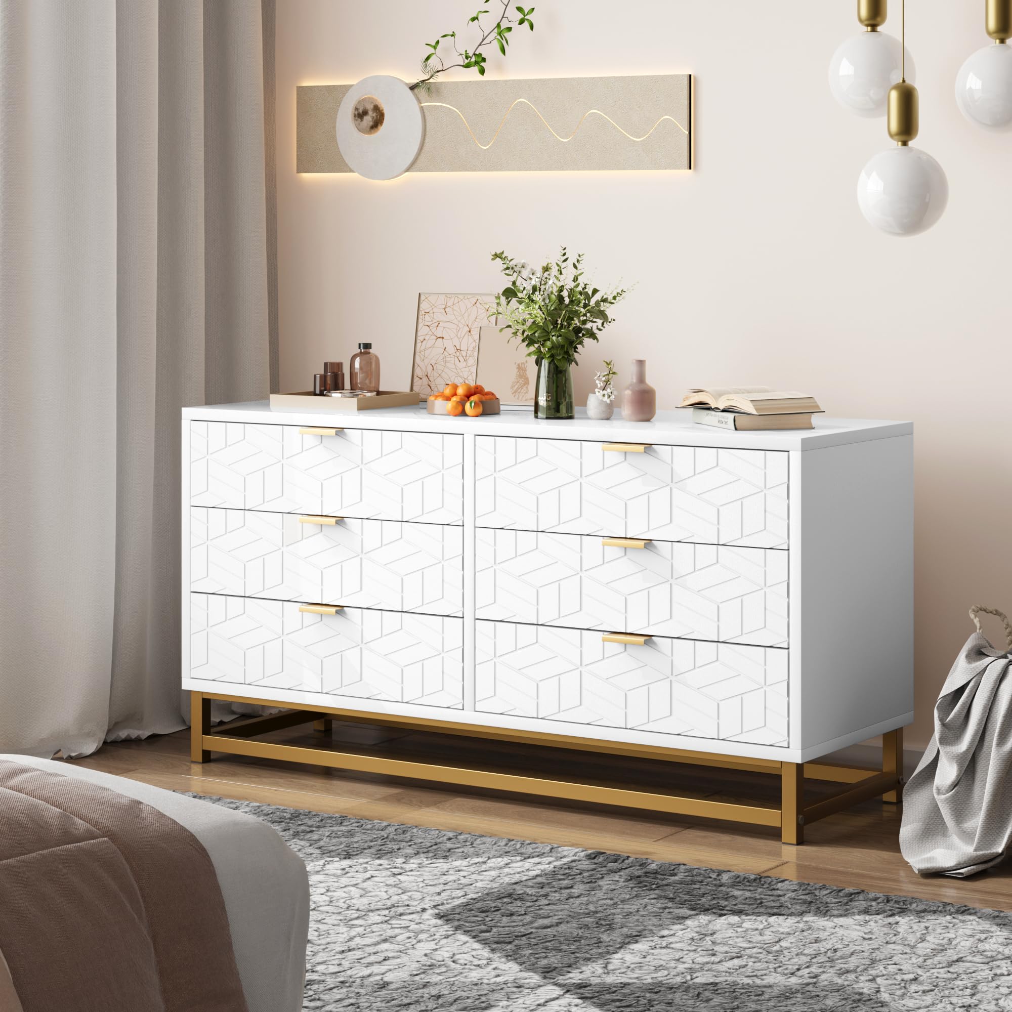 GAOMON TD-XTD-10 White Kitchen Cabinet - Modern Storage Solution for Home & Office Organization