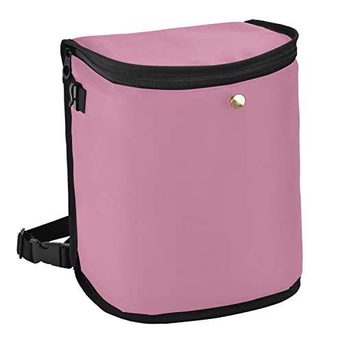 Pink Collapsible Car Trash Can with Lid - Portable Car Organizer & Large Capacity Waste Bin for Road Trips, Travel, Camping & Daily Commute