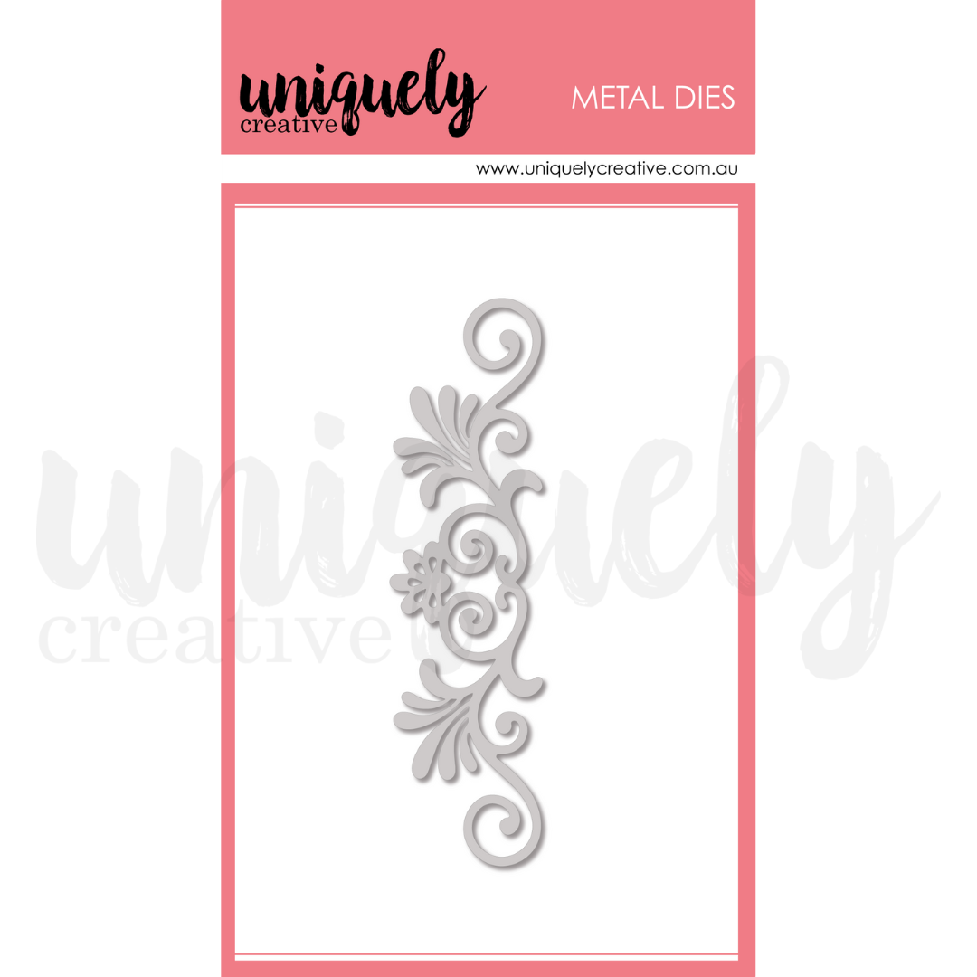 Flourish Scroll Die - Elegant Metal Crafting Die for Card Making, Scrapbooking & DIY Projects - Perfect for Wedding Invitations, Greeting Cards & Home Decor