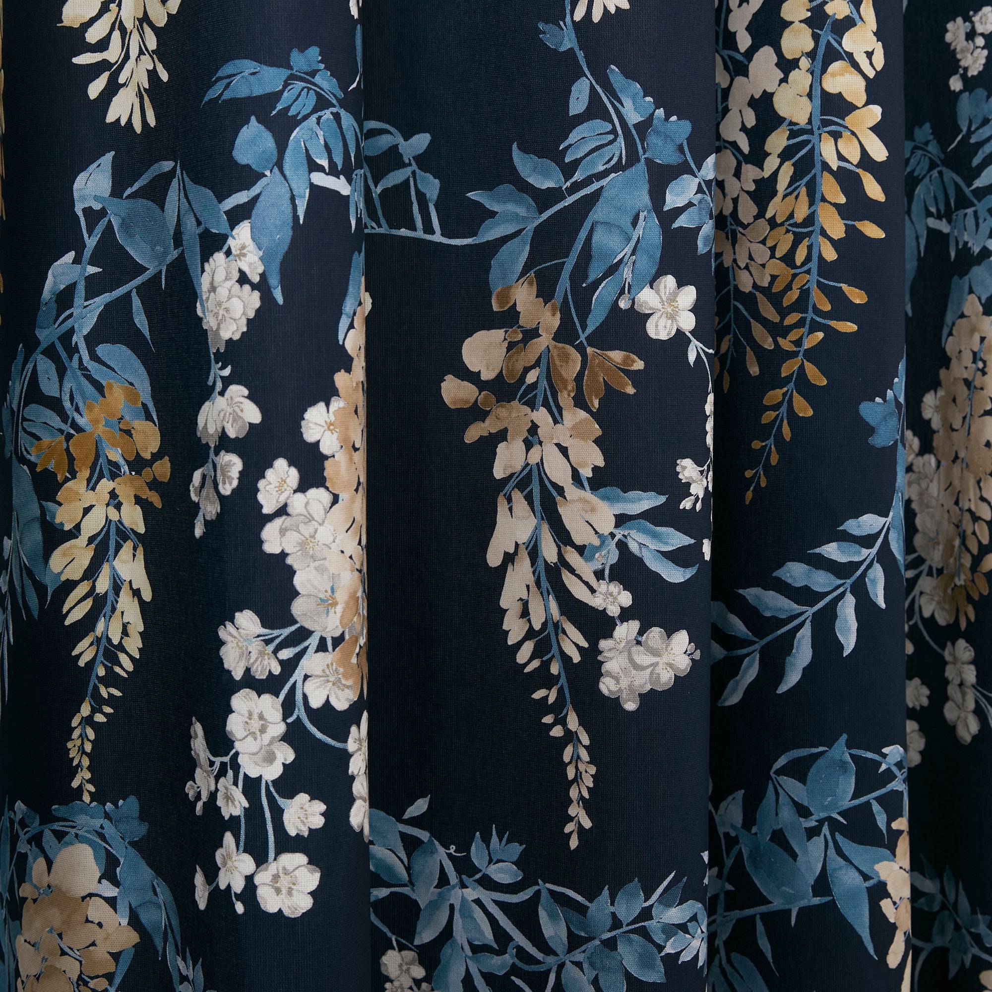 Dreams & Drapes Wisteria Eyelet Curtains Navy Blue - Elegant Window Treatments for Living Room, Bedroom & Home Decor