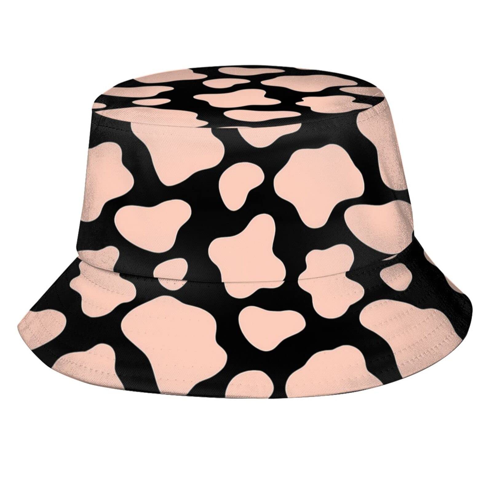 Stylish Cow Print Bucket Hat - Packable Wide Brim Summer Sun Hat for Women & Men | Perfect for Beach, Travel, Fishing & Outdoor Activities