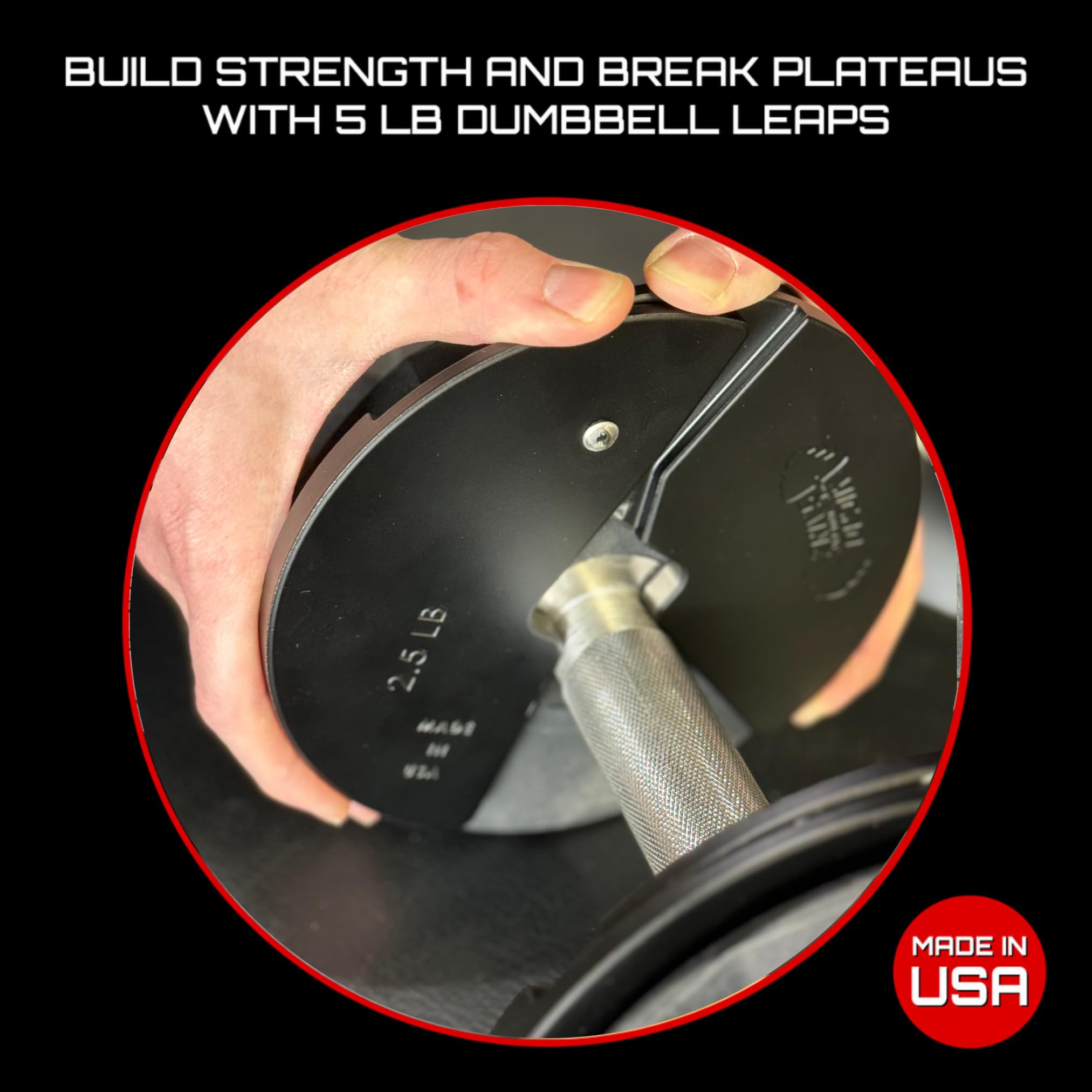 Micro Gainz 2.5 lb Fractional Weight Plates (4-Piece Set) - Premium Dumbbell Micro Loading Plates for Strength Training | USA Made | Color Options | Perfect for Home Gym, CrossFit & Progressive Overload Workouts
