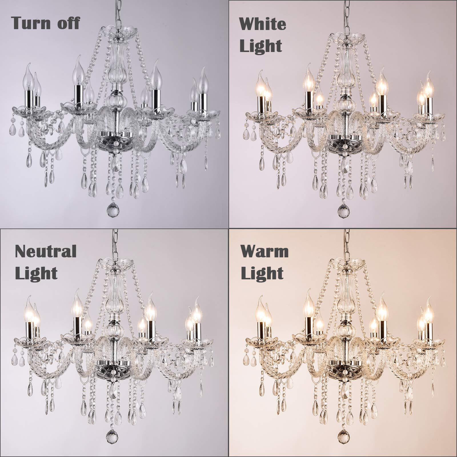 Panghuhu88 Modern Crystal Chandelier - 12-Light Pendant Ceiling Fixture for Dining Room, Living Room, Bedroom & Hallway | Elegant Lighting Decor with 12 Bulbs | Perfect for Weddings, Home Renovations & Luxury Interior Design