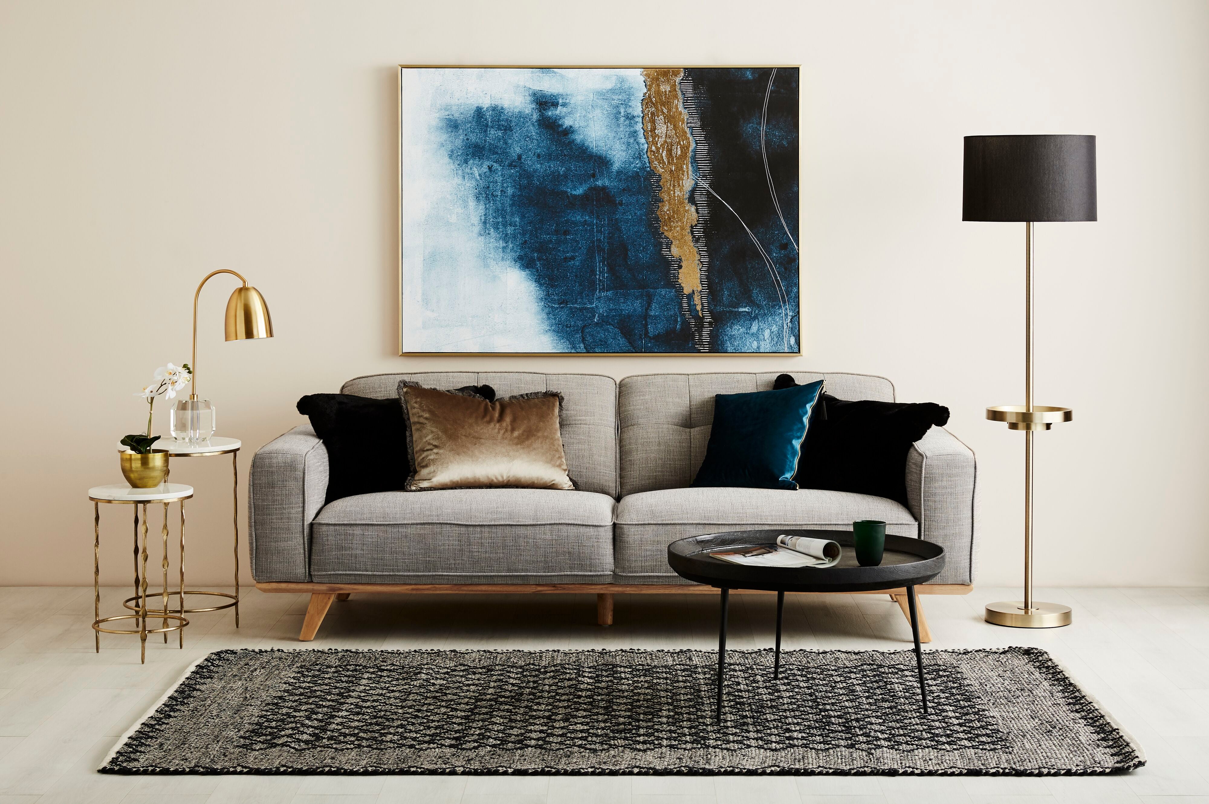 Art Design Gold Shimmer Framed Print 100x140 cm - Elegant Wall Decor for Living Room, Bedroom & Office | Modern Home & Office Decoration