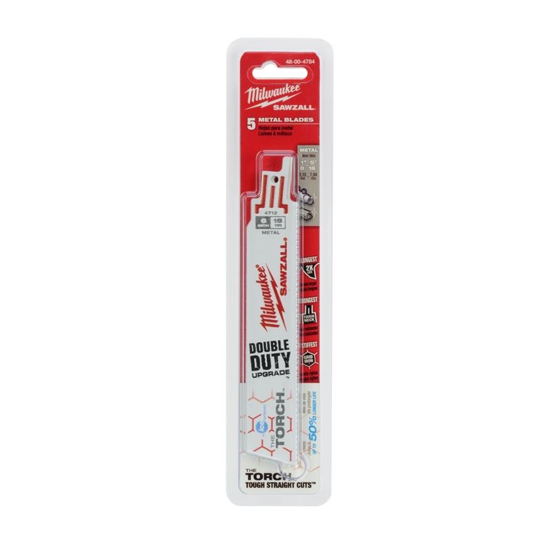 5-Pack 18 TPI Ice Hardened SAWZALL Blades 6-Inch for Metal Cutting | Heavy-Duty Demolition & Construction Tools | Perfect for HVAC, Plumbing & Renovation Projects