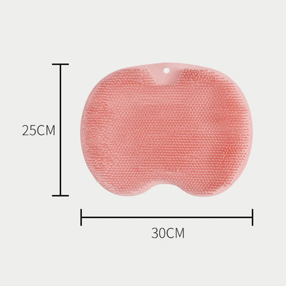 OLAFUR® Exfoliating Shower Foot Scrubber Mat with Suction Cups - Back Washer & Bath Wash Pad - Wall Mounted Non-Slip Foot Roller for Pedicure & Foot Care - Perfect for Spa, Bathroom & Shower Relaxation (1PC)