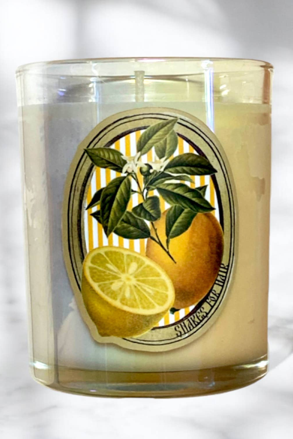 Golden Lemon Scented Soy Wax Candle - Natural Aromatherapy for Relaxation & Stress Relief - Perfect for Home, Office, Spa & Meditation