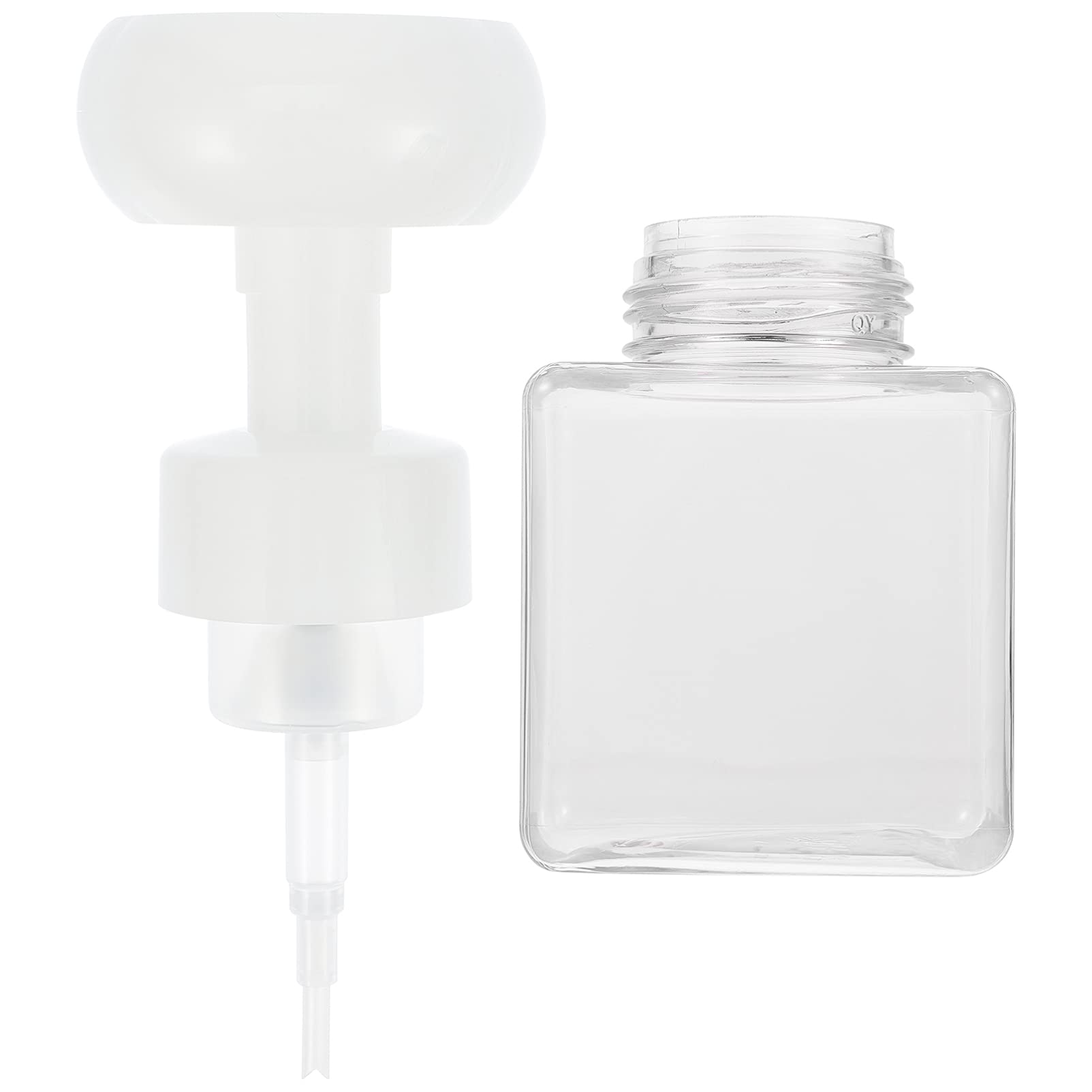 DOITOOL 250ml Transparent Refillable Flower-Shaped Soap Dispenser - Hand Soap, Shower Gel & Cosmetic Storage Bottle with Foaming Pump, Travel-Friendly Diamond Design for Bathroom, Kitchen & Travel Use
