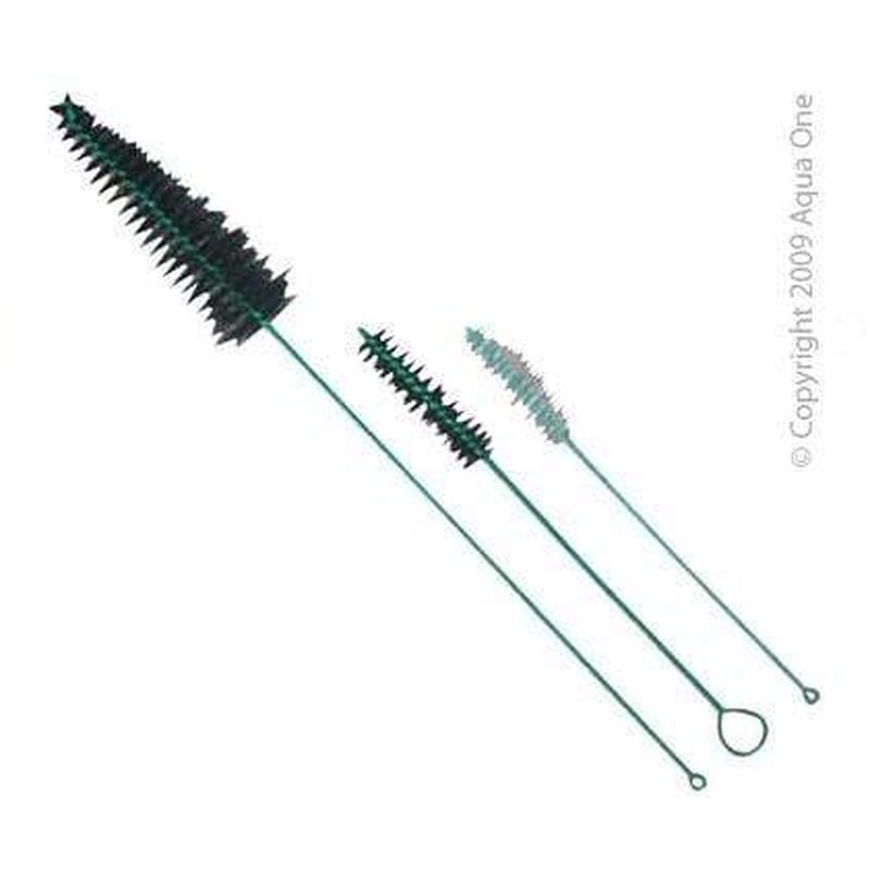Aqua One Aquarium Filter Pipe Cleaner - 3 Brush Set for Fish Tank Maintenance - Perfect for Cleaning Tubes, Hoses, and Pipes in Freshwater & Saltwater Aquariums