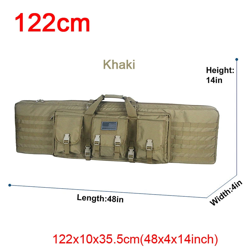 Tactical Double Rifle Case - Durable Waterproof Gun Bag for Hunting & Shooting Range - Perfect for Outdoor Adventures & Firearm Storage