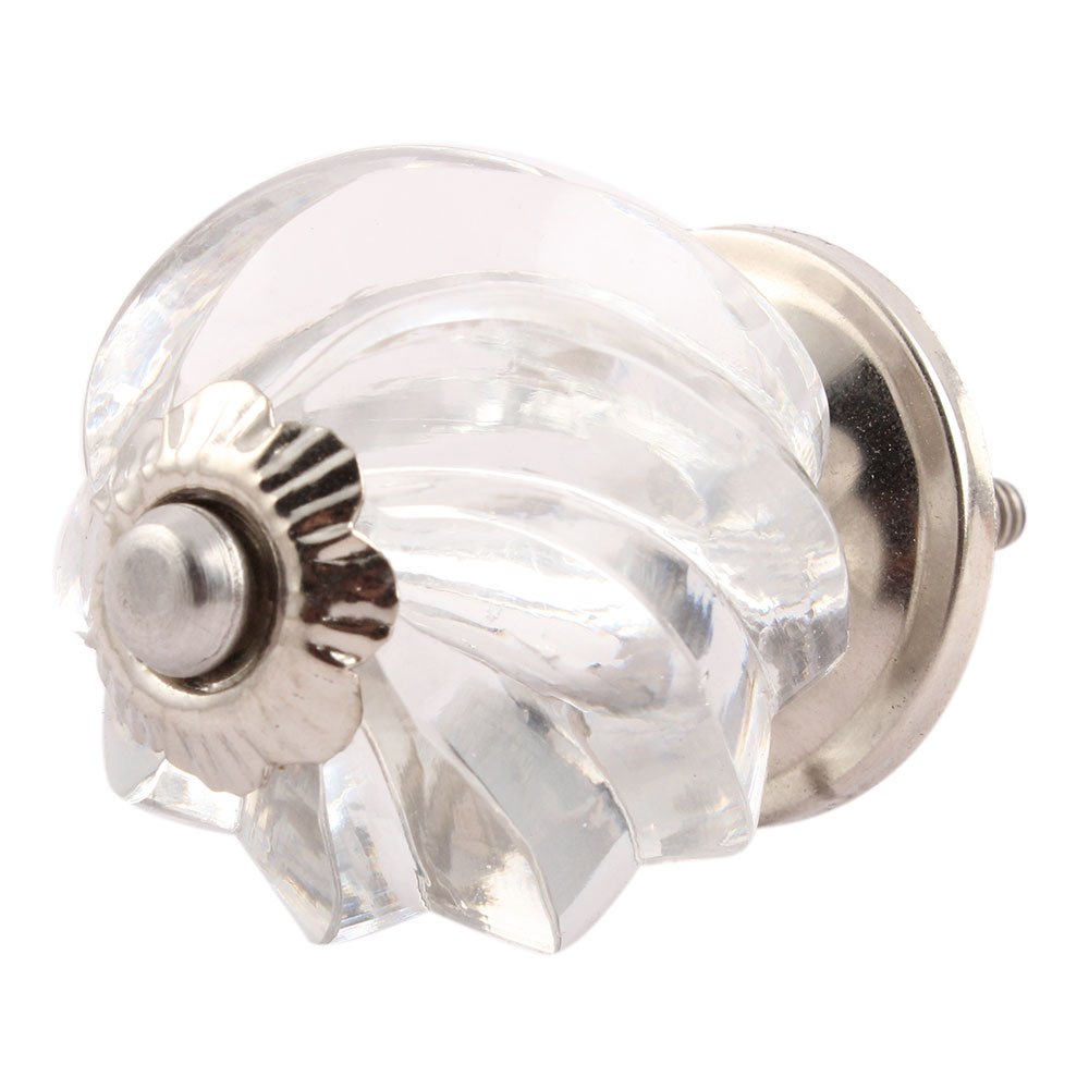 Premium 8-Piece Clear Crystal Glass Drawer Knobs for Kitchen Cabinets, Dressers & Furniture - Elegant Decorative Hardware Pulls for Home Renovation & DIY Projects