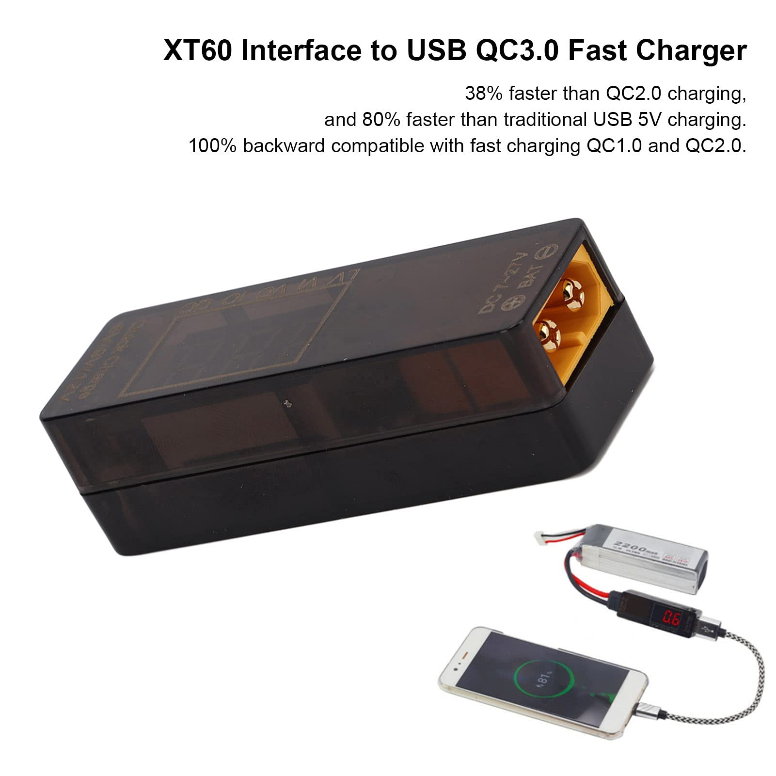 QC3.0 USB Car Charger Adapter with Overload & Short Circuit Protection - Fast Charging USB Port for Model Cars, Trucks & Vehicles - Perfect for Road Trips & Long Drives