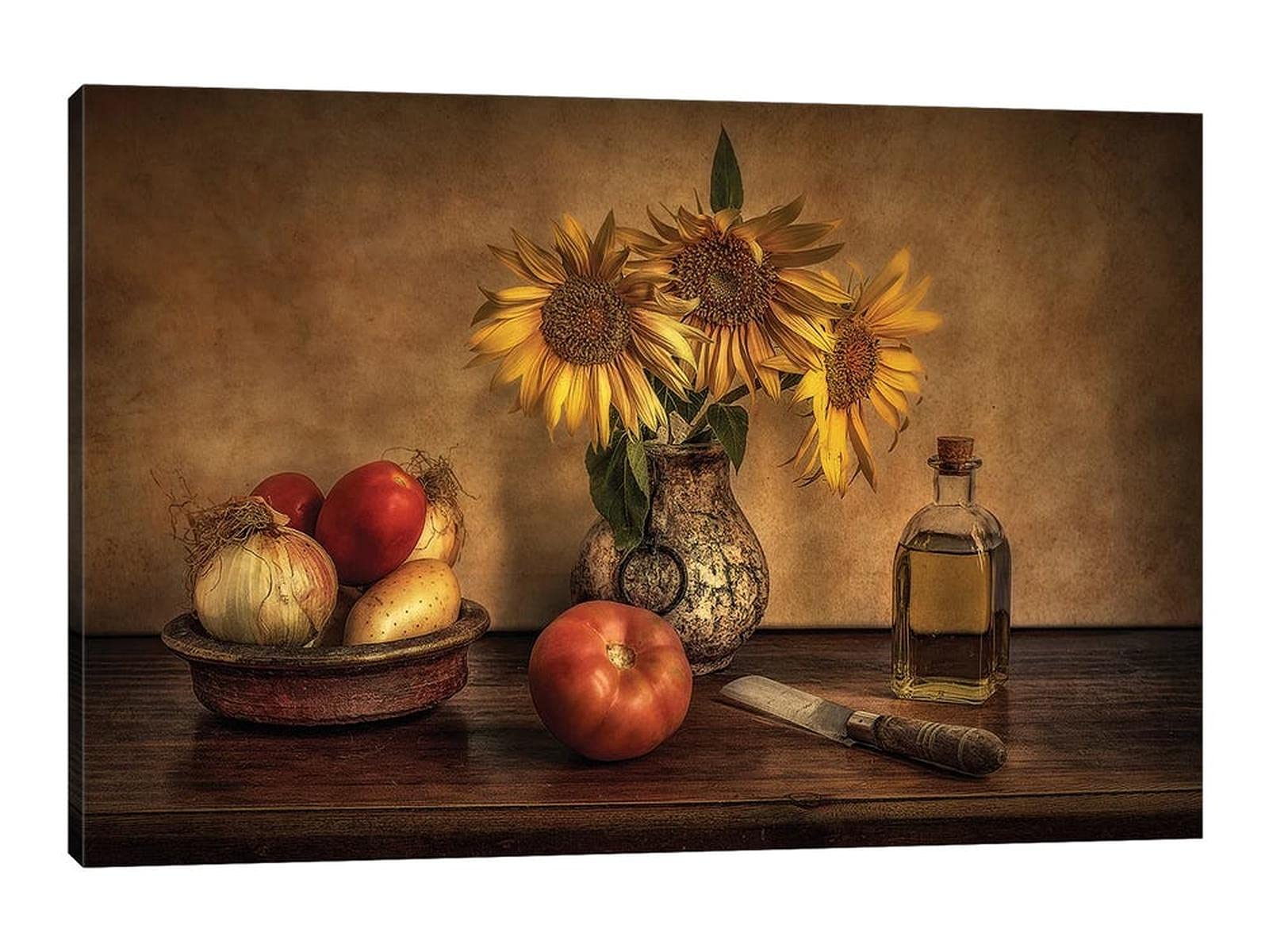 Vintage Kitchen Wall Art Set - 28x40 Inch Canvas Fruit Decor Paintings for Dining Room & Kitchen Decor | Perfect for Farmhouse, Retro & Rustic Home Decor Themes