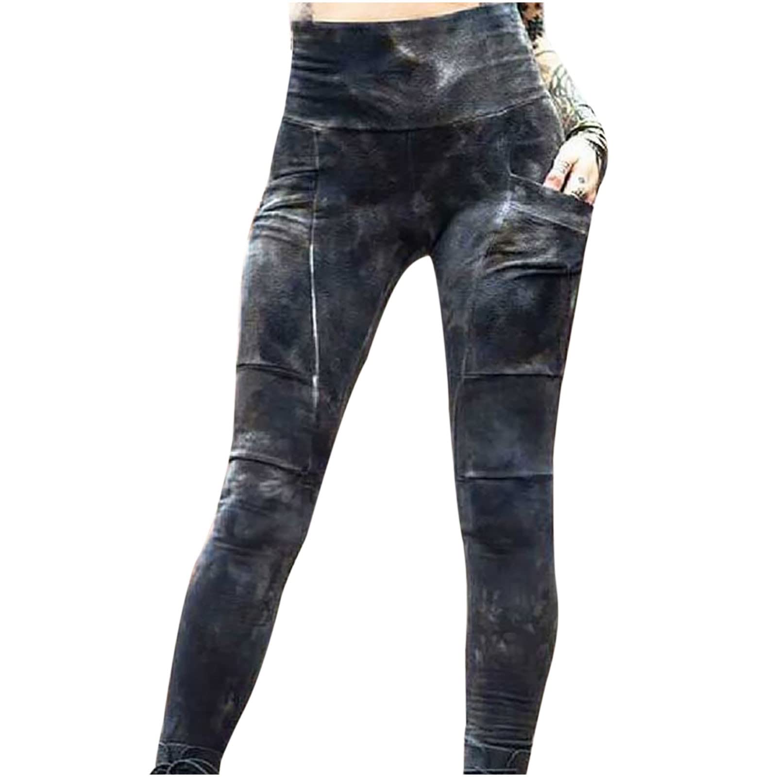 MEOILCE Women's Vintage Western Black Leggings - High Waist Thick Winter Pants for Casual, Workout, Hiking & Running | Perfect for Outdoor Activities, Yoga & Everyday Wear