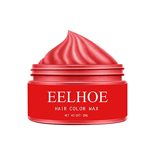 30ML Fluffy Hair Color Wax - Temporary Hair Dye for Natural & Costume Looks (Red) | Quick Setting, Non-Damaging Hair Care | Perfect for Parties, Halloween & Cosplay
