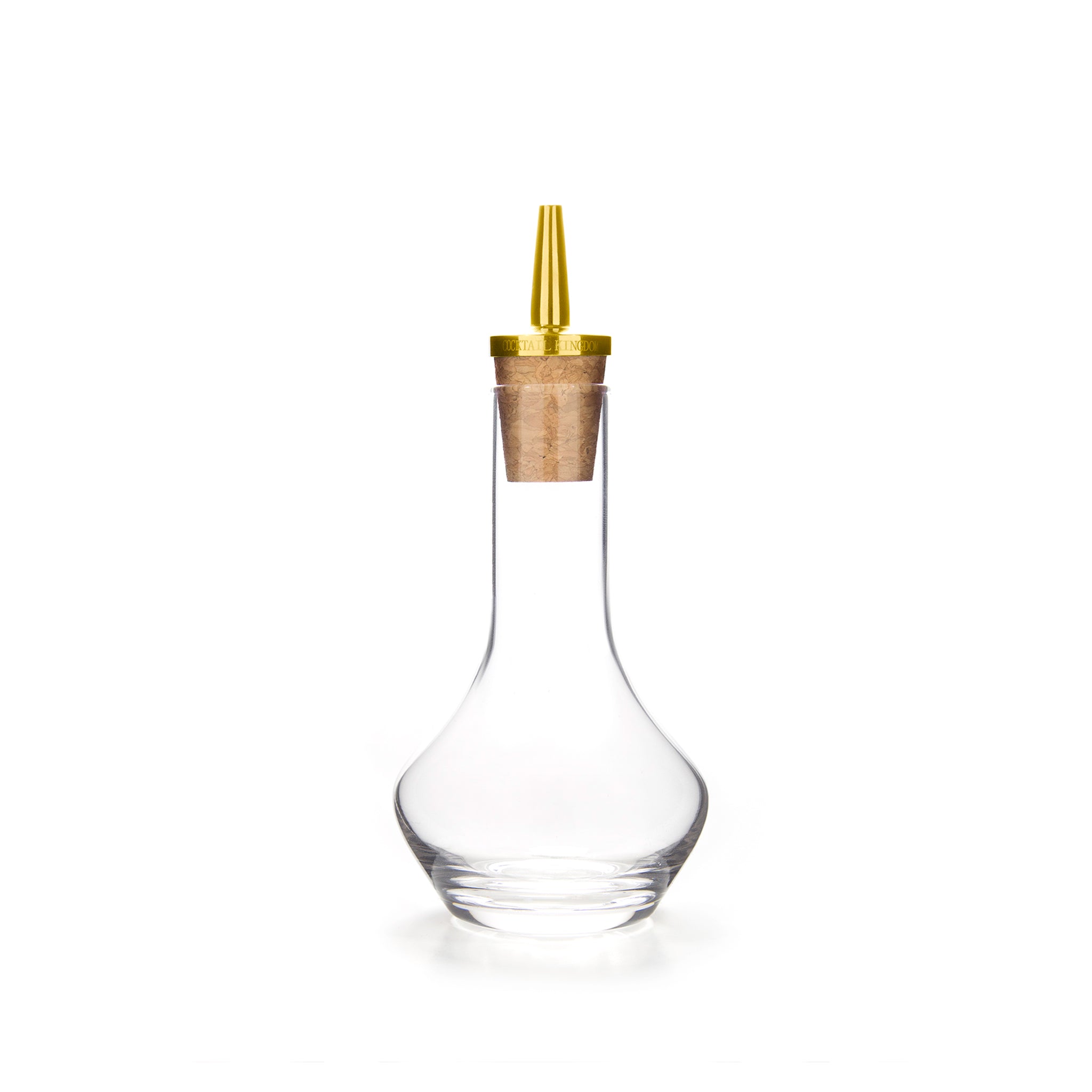 Gold Plated Bitters Bottle with Dasher Top - 50ml (1.7oz) Glass Cocktail Bitters Dispenser for Home Bar, Mixology & Craft Cocktails