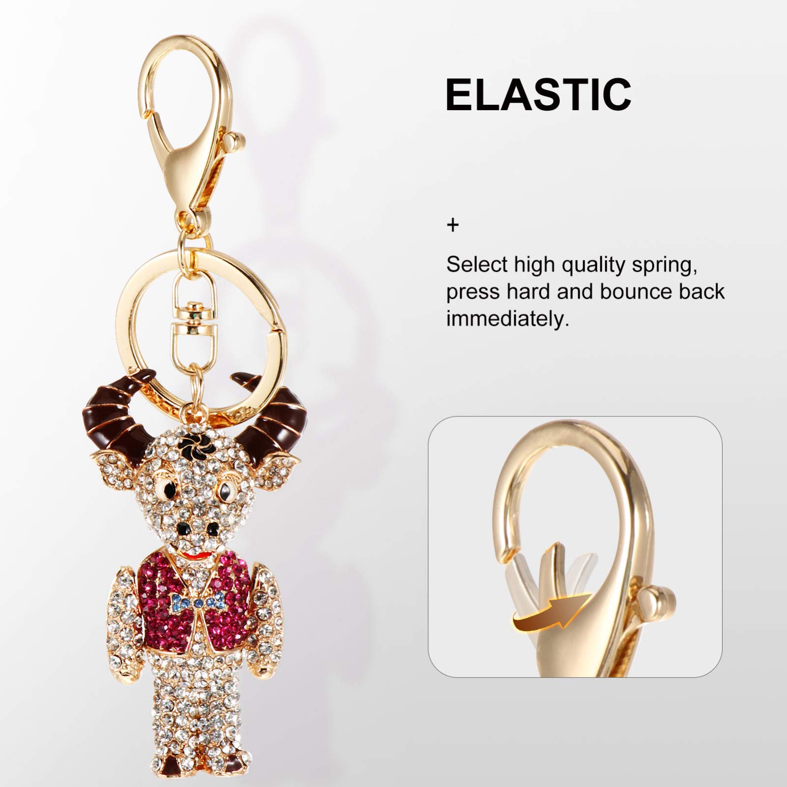 PRETYZOOM 1pc Metal Keychain with Pendant - Stylish Key Ring Holder for Bags, Keys & Accessories | Perfect for Everyday Use, Gifts & Travel Essentials