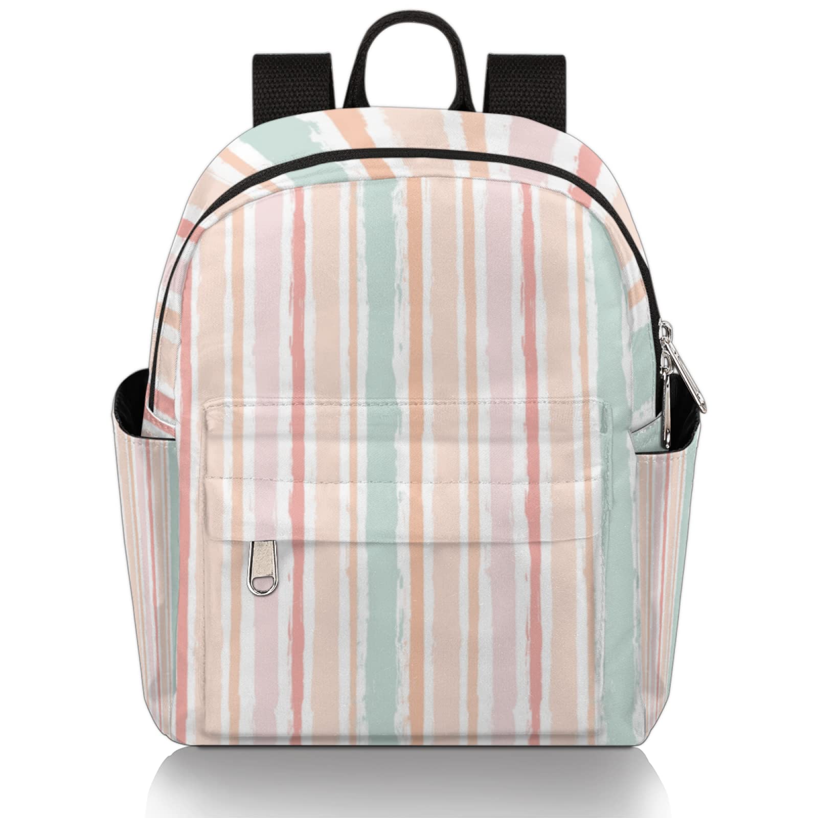 Stylish Mini Backpack for Women - Lightweight Striped Shoulder Bag, Cute Small Travel Backpack & School Bookbag for Girls & Teens | Perfect for Daily Use, College, Travel & Outdoor Activities